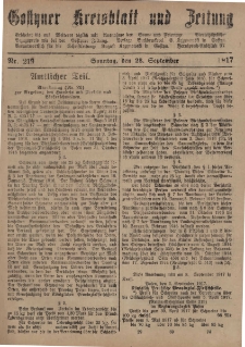 Gostyner Kreisblatt und Zeitung 1917.09.23 Nr 219