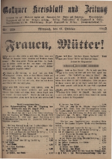 Gostyner Kreisblatt und Zeitung 1917.10.17 Nr 239