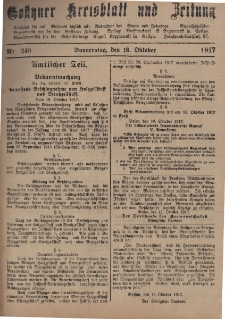 Gostyner Kreisblatt und Zeitung 1917.10.18 Nr 240