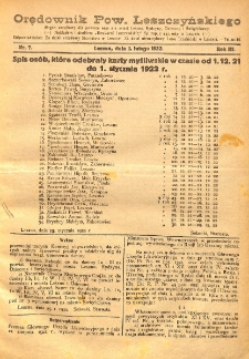 Orędownik Powiatu Leszczyńskiego 1922.02.01 R.3 Nr 7
