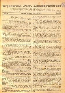 Orędownik Powiatu Leszczyńskiego 1922.06.14 R.3 Nr 34