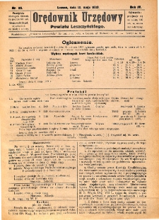 Orędownik Urzędowy Powiatu Leszczyńskiego 1923.05.12 R.4 Nr 25