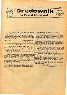 Orędownik na Powiat Leszczyński 1934.02.03 R.11 Nr 5