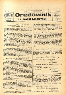 Orędownik na Powiat Leszczyński 1934.04.14 R.11 Nr 15