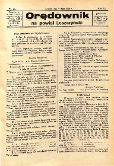 Orędownik na Powiat Leszczyński 1934.07.07 R.11 Nr 27