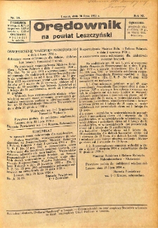 Orędownik na Powiat Leszczyński 1934.07.30 R.11 Nr 29