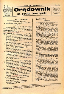 Orędownik na Powiat Leszczyński 1934.11.03 R.11 Nr 42