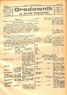 Orędownik na Powiat Leszczyński 1936.02.22 R.13 Nr 4