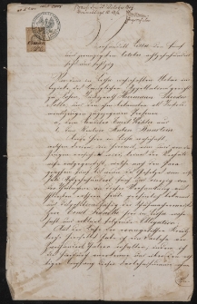Akt notarialny do listu hipotecznego wystawiony przez leszczyńskiego notariusza Hermana Teodora Nolte, 1866 r