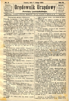 Orędownik Urzędowy Powiatu Leszczyńskiego 1925.02.07 R.6 Nr 6