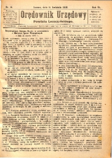 Orędownik Urzędowy Powiatu Leszczyńskiego 1925.04.11 R.6 Nr 14
