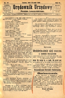 Orędownik Urzędowy Powiatu Leszczyńskiego 1925.05.16 R.6 Nr 20