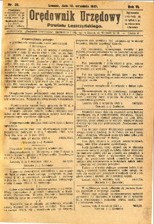 Orędownik Urzędowy Powiatu Leszczyńskiego 1925.09.12 R.6 Nr 35