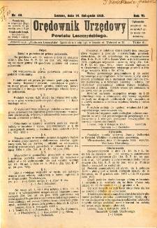 Orędownik Urzędowy Powiatu Leszczyńskiego 1925.11.14 R.6 Nr 46