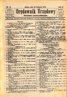 Orędownik Urzędowy Powiatu Leszczyńskiego 1925.11.26 R.6 Nr 48