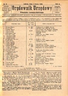Orędownik Urzędowy Powiatu Leszczyńskiego 1929.03.02 R.10 Nr 9