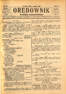 Orędownik Powiatu Leszczyńskiego 1929.05.04 R.10 Nr 19