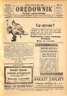 Orędownik Powiatu Leszczyńskiego 1929.05.25 R.10 Nr 22