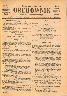 Orędownik Powiatu Leszczyńskiego 1929.07.27 R.10 Nr 31