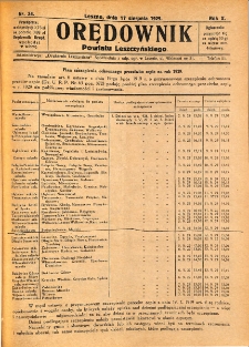 Orędownik Powiatu Leszczyńskiego 1929.08.17 R.10 Nr 34