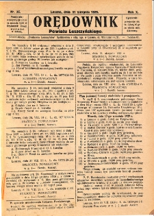 Orędownik Powiatu Leszczyńskiego 1929.08.31 R.10 Nr 36