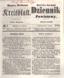 Rawicko-Krobski Dziennik Powiatowy. 1853.02.02 R.3 Nr 5