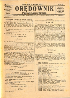 Orędownik Powiatu Leszczyńskiego 1931.01.10 R.11 Nr 2