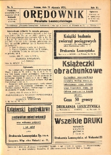 Orędownik Powiatu Leszczyńskiego 1931.01.31 R.11 Nr 5