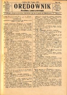 Orędownik Powiatu Leszczyńskiego 1931.05.02 R.11 Nr 17