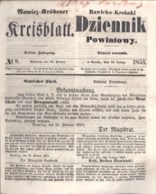Rawicko-Krobski Dziennik Powiatowy. 1853.02.23 R. 3 Nr 8