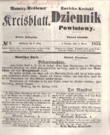 Rawicko-Krobski Dziennik Powiatowy. 1853.03.02 R. 3 Nr 9
