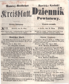 Rawicko-Krobski Dziennik Powiatowy. 1853.03.16 R. 3 Nr 11