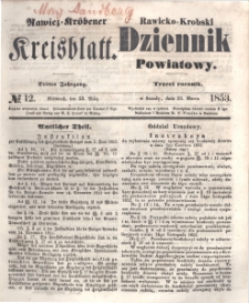Rawicko-Krobski Dziennik Powiatowy. 1853.03.23 R. 3 Nr 12