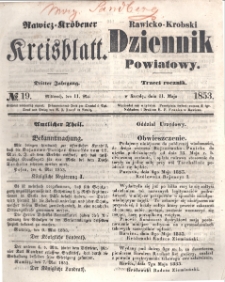 Rawicko-Krobski Dziennik Powiatowy. 1853.05.11 R. 3 Nr 19