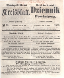 Rawicko-Krobski Dziennik Powiatowy. 1853.05.19 R. 3 Nr 20
