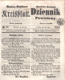 Rawicko-Krobski Dziennik Powiatowy. 1853.07.20 R. 3 Nr 29