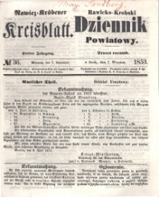 Rawicko-Krobski Dziennik Powiatowy. 1853.09.07 R. 3 Nr 36