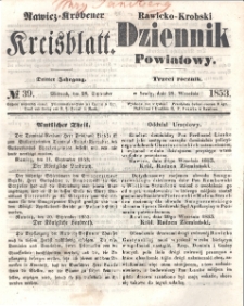 Rawicko-Krobski Dziennik Powiatowy. 1853.09.28 R. 3 Nr 39