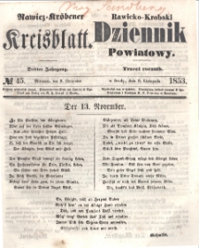 Rawicko-Krobski Dziennik Powiatowy. 1853.11.09 R. 3 Nr 45