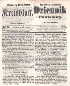 Rawicko-Krobski Dziennik Powiatowy. 1853.11.23 R. 3 Nr 47