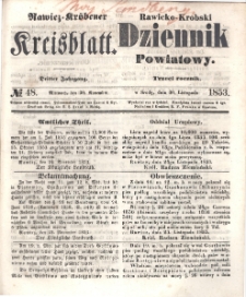 Rawicko-Krobski Dziennik Powiatowy. 1853.11.30 R. 3 Nr 48