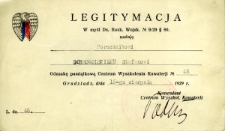 Legitymacja pamiątkowa porucznika Stefana Dobrowolskiego z Centrum Wyszkolenia Kawalerii w Grudziądzu, 1929 r.