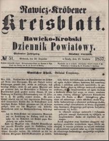 Rawicko-Krobski Dziennik Powiatowy. 1857.01.07 R. 7 Nr 1
