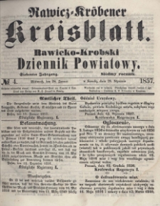 Rawicko-Krobski Dziennik Powiatowy. 1857.01.28 R. 7 Nr 4