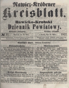 Rawicko-Krobski Dziennik Powiatowy. 1857.03.18 R. 7 Nr 11