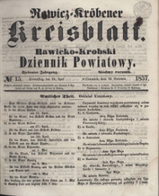 Rawicko-Krobski Dziennik Powiatowy. 1857.04.16 R. 7 Nr 15