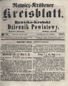 Rawicko-Krobski Dziennik Powiatowy. 1857.04.22 R. 7 Nr 16