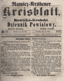 Rawicko-Krobski Dziennik Powiatowy. 1857.05.13 R. 7 Nr 19