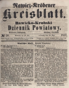 Rawicko-Krobski Dziennik Powiatowy. 1857.05.20 R. 7 Nr 20