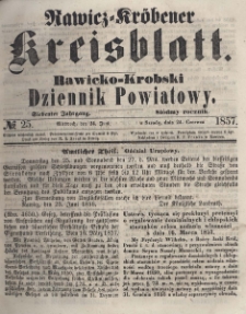 Rawicko-Krobski Dziennik Powiatowy. 1857.06.24 R. 7 Nr 25